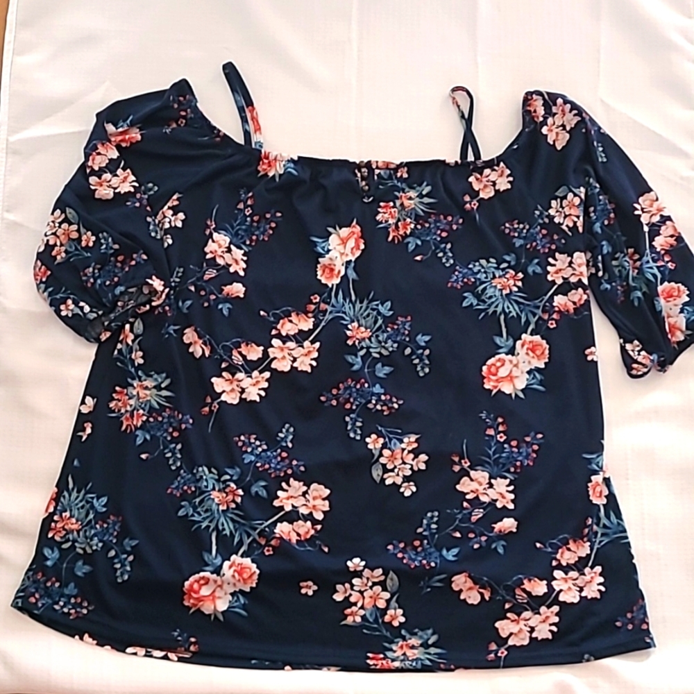 Off Shoulder Floral Top with Straps